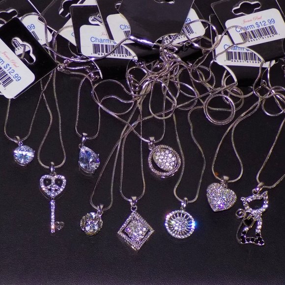 James Paul Jewelry - 9 NWT's $116 Super-Sparkly Pendant 15-1/2" Rope Chain Necklaces